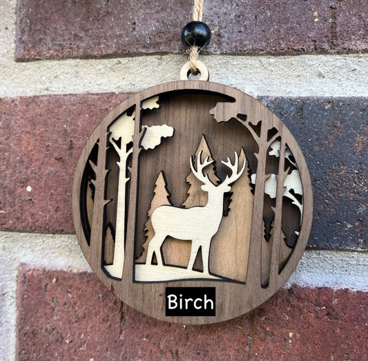 Layered Deer Ornament